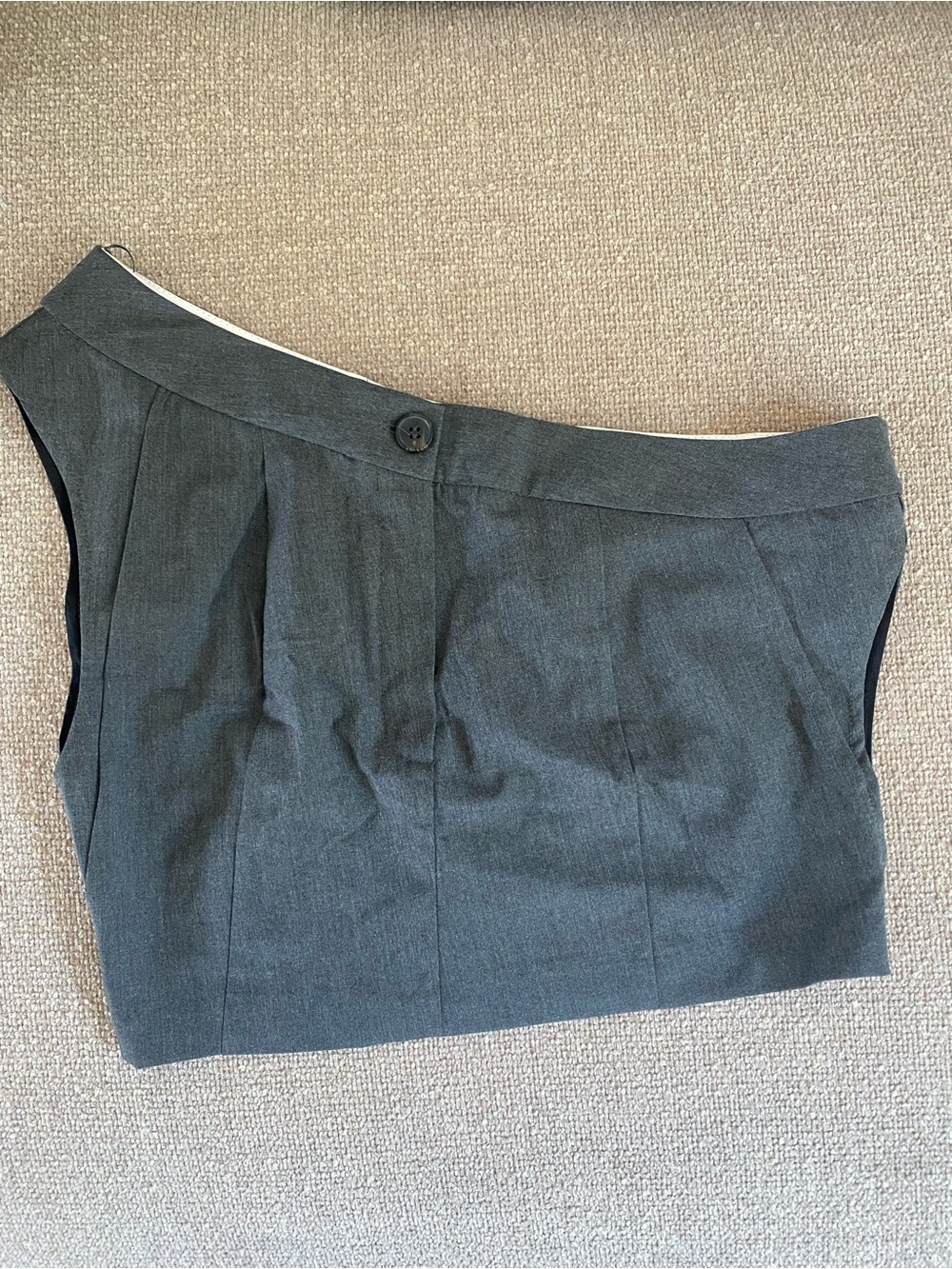 Zara Dark Gray Asymmetric Crop Top